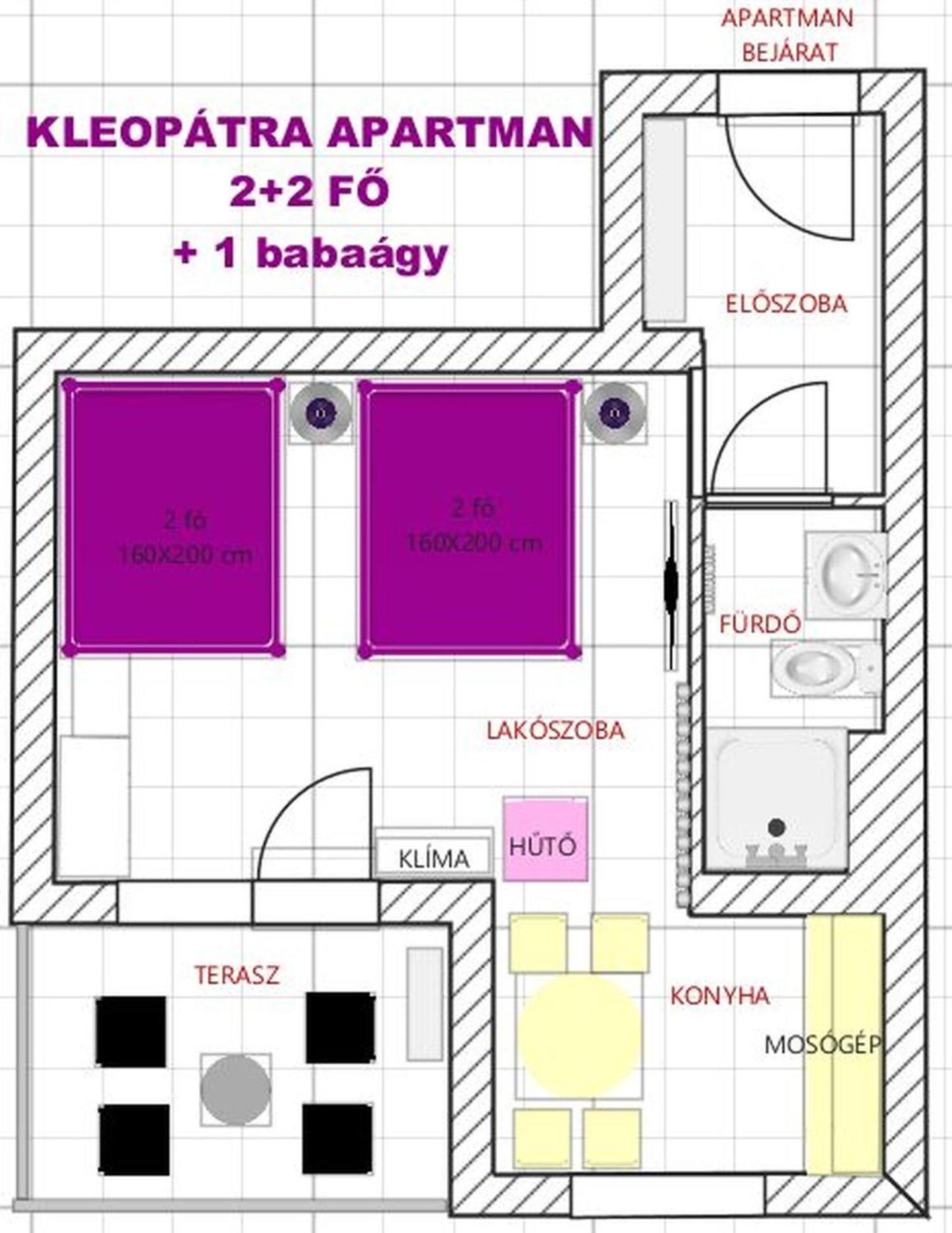 Kleopatra Apartman Hajdúszoboszló Zewnętrze zdjęcie